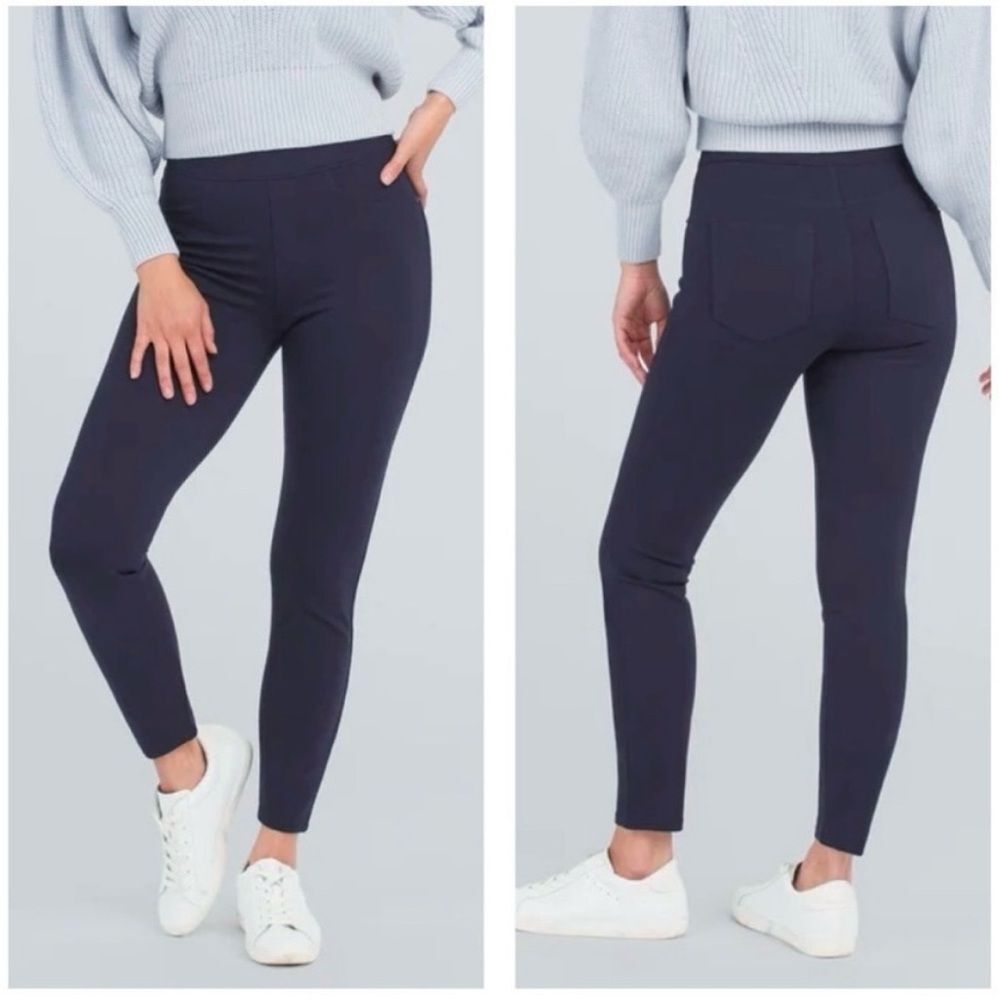 Spanx The Perfect Pant Slim Ankle Pants 4-Pocket Navy Blue Women’s Size Medium